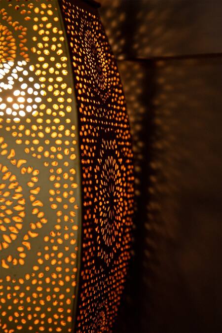 Shop Logam Gold Iron Noor Pendant Light Online at Aza Fashions Shop_Logam_Gold Iron Noor Pendant Light_Online_at_Aza_Fashions