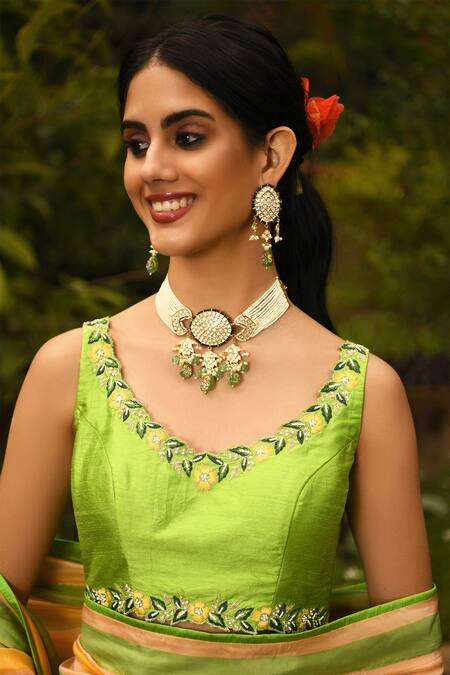 Shop_Neha Chopra Tandon_Multi Color Printed Saree With Blouse_Online_at_Aza_Fashions