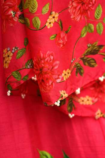 Shop_Neha Chopra Tandon_Pink Floral Print Lehenga Set_Online_at_Aza_Fashions