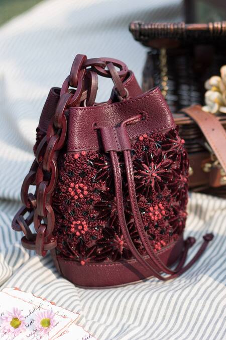 floral embellished bag