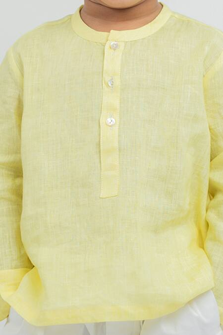 Buy MR Brat White Linen Shirt And Shorts Set Online at Aza Fashions Buy_MR Brat_White Linen Shirt And Shorts Set _Online_at_Aza_Fashions