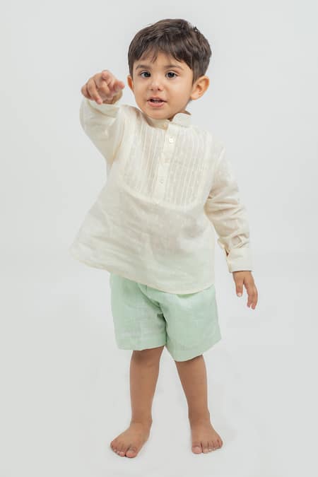 Mr Brat Cotton Shirt & Shorts Set 