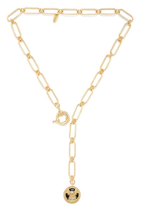 Zariin Gold Plated Virgo Pendant Necklace 