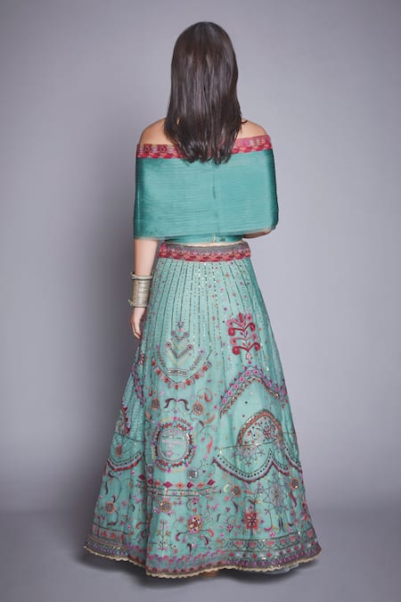 Jade By Monica & Karishma Organza Blouse & Lehenga Set 
