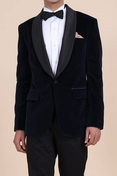 Raghavendra Rathore Blue Blue Velvet Tuxedo at Aza Fashions Raghavendra Rathore Blue_Blue Velvet Tuxedo _at_Aza_Fashions
