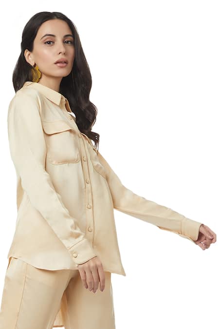 Ankita Slub Satin Shirt 