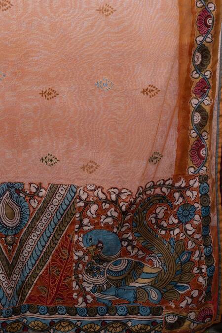 Buy Latha Puttanna Orange Silk Embroidered Dupatta Online at Aza Fashions Buy_Latha Puttanna_Orange Silk Embroidered Dupatta _Online_at_Aza_Fashions