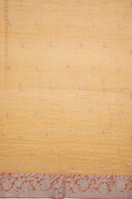 Shop_Latha Puttanna_Gold Silk Embroidered Dupatta _at_Aza_Fashions