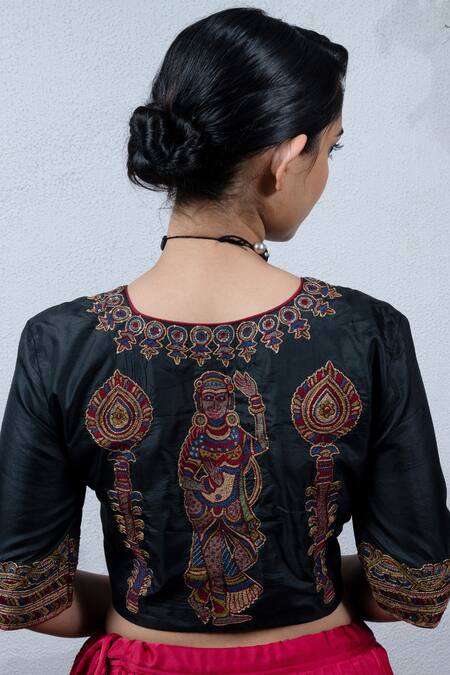 Latha Puttanna Maroon Silk Round Embroidered Lehenga Set at Aza Fashions Latha Puttanna_Maroon Silk Round Embroidered Lehenga Set _at_Aza_Fashions