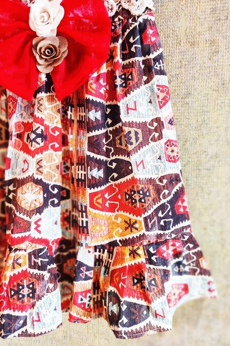 Buy_Little Secrets_Multi Color Crepe Printed Dress _Online_at_Aza_Fashions