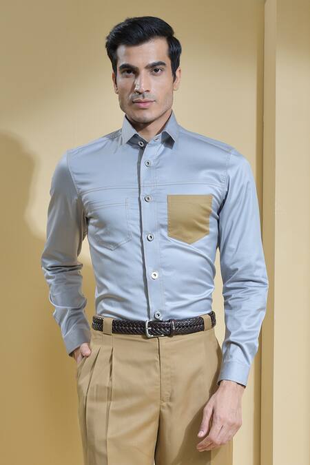 Slim Fit Top with Fabric Belt