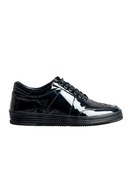 Nike black sales patent leather sneakers