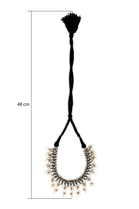 Neeta Boochra White Kundans Pearl Drop Necklace Online at Aza Fashions Neeta Boochra_White Kundans Pearl Drop Necklace_Online_at_Aza_Fashions