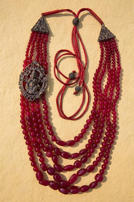 Cosa Nostraa The Ganesha Carved Motif Mala 