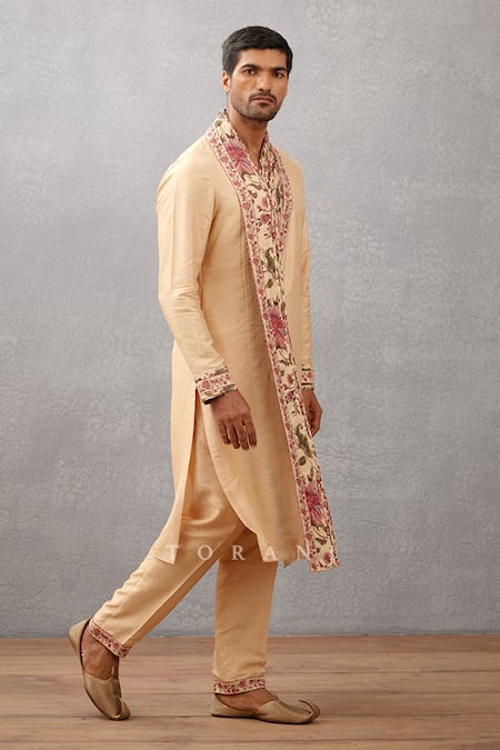 Torani Kasturi Kanan Draped Collar Kurta Set 