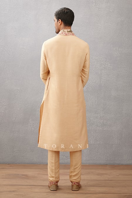 Torani Kasturi Kanan Draped Collar Kurta Set 