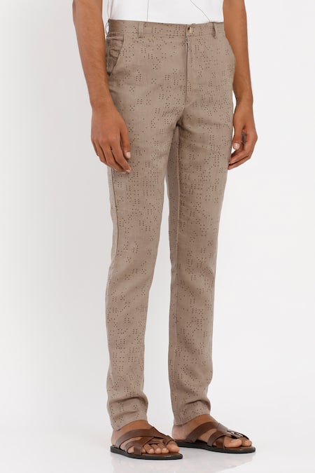 Bedfolk Men's Linen Pyjama Trousers - Lounge Wear | And So To Bed