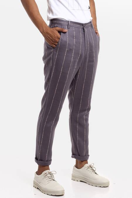 Man Casual Cotton Linen Pants Fashion Summer Elastic Waist Drawstring  Pantalon Classic Striped Trousers For Men Beach Streetwear - AliExpress