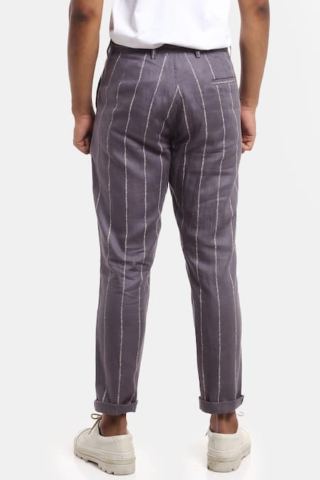 Mens Grey Hickory Striped Pants Trousers Morning Dress 30-32