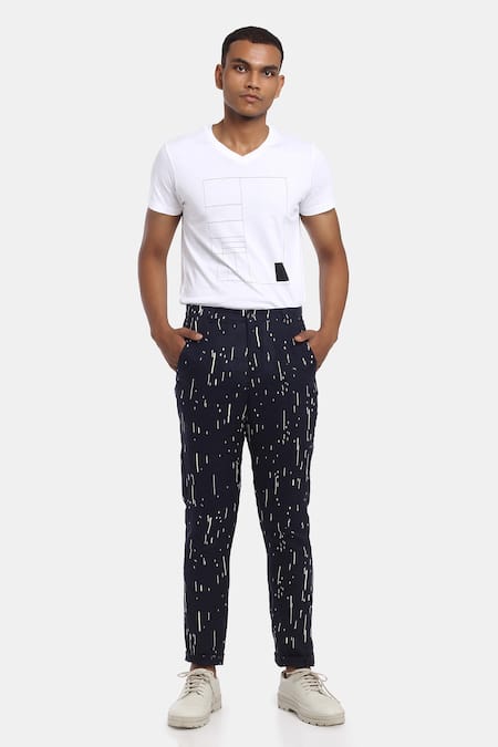 BURBERRY Men's Straight-Leg Side Stripe Cotton-Blend Trousers, Brand Size  44 (X-Small) Black at Amazon Men's Clothing store