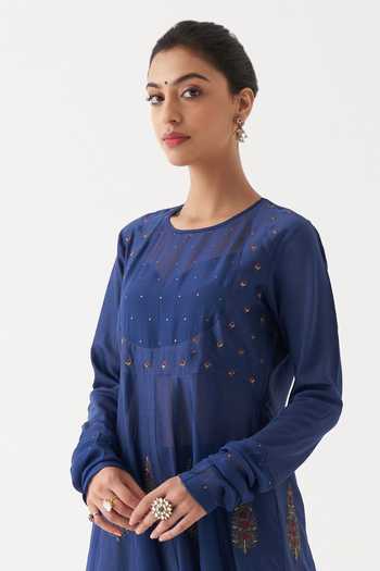 Buy Rhua Blue Dupatta Tissue , Kurta Madiha Embroidered Anarkali Set Online at Aza Fashions Buy_Rhua_Blue Dupatta Tissue , Kurta Madiha Embroidered Anarkali Set _Online_at_Aza_Fashions