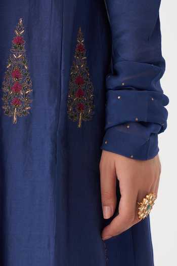 Rhua Blue Dupatta Tissue , Kurta Madiha Embroidered Anarkali Set at Aza Fashions Rhua_Blue Dupatta Tissue , Kurta Madiha Embroidered Anarkali Set _at_Aza_Fashions