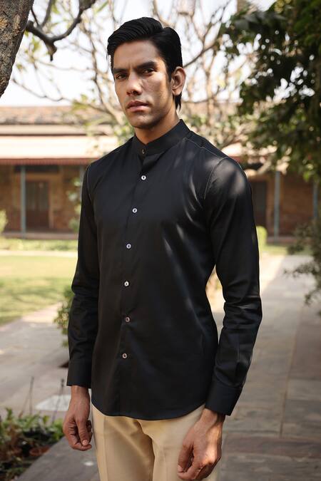 Buy_Raw & Rustic By Niti Bothra_White Cotton Embroidery Full Sleeve Handcrafted Shirt 