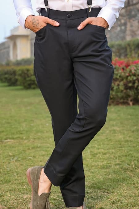 Shop Raw & Rustic By Niti Bothra Black Cotton Plain Breeches Online at Aza Fashions Shop_Raw & Rustic By Niti Bothra_Black Cotton Plain Breeches _Online_at_Aza_Fashions