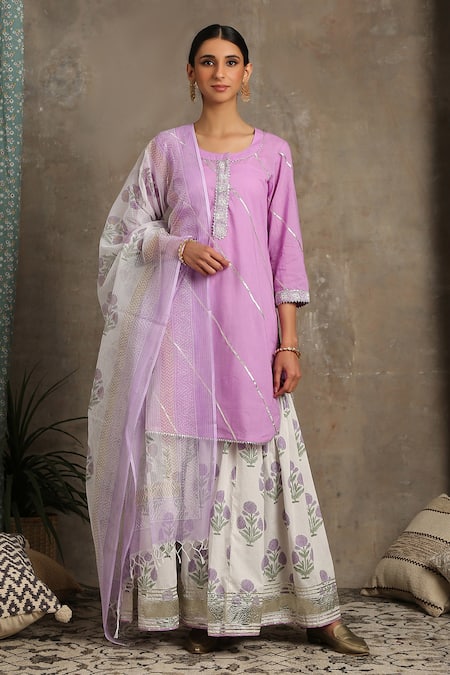 Maison Shefali Printed Kurta & Sharara Set 