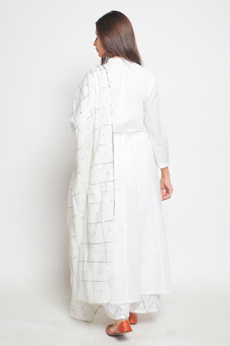 Maison Shefali Cotton Flared Kurta Palazzo Set 