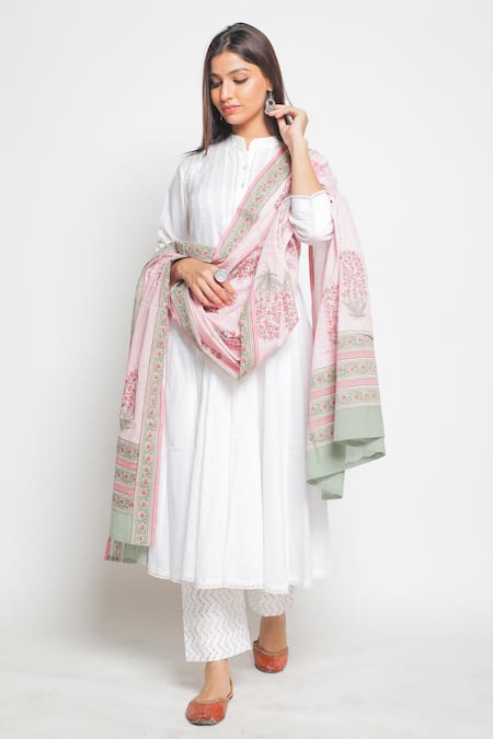 Maison Shefali Badla Work Flared Kurta Palazzo Set 