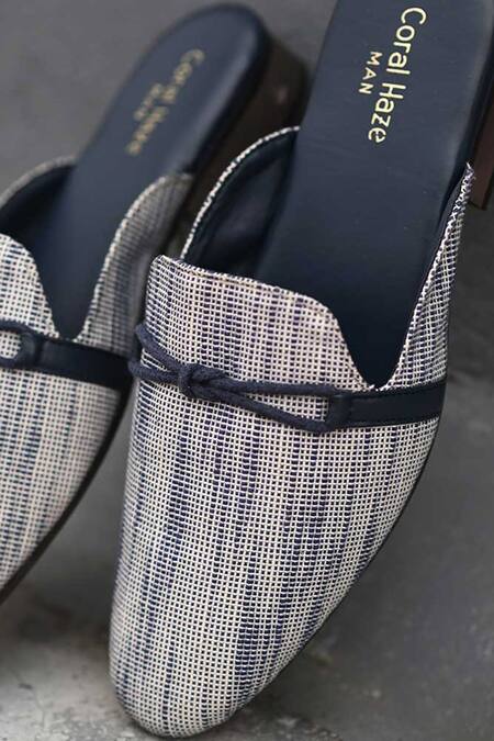 Coral Haze Blue Marcus Web Back Open Mules Online at Aza Fashions Coral Haze_Blue Marcus Web Back Open Mules_Online_at_Aza_Fashions