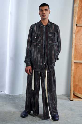 Urvashi Kaur Handwoven Organic Cotton Shirt & Pant Set 