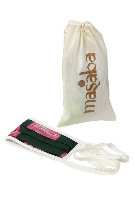 Masaba Multi Color Printed Reusable Unisex Face Mask Set Of 3 at Aza Fashions Masaba_Multi Color Printed Reusable Unisex Face Mask Set Of 3_at_Aza_Fashions