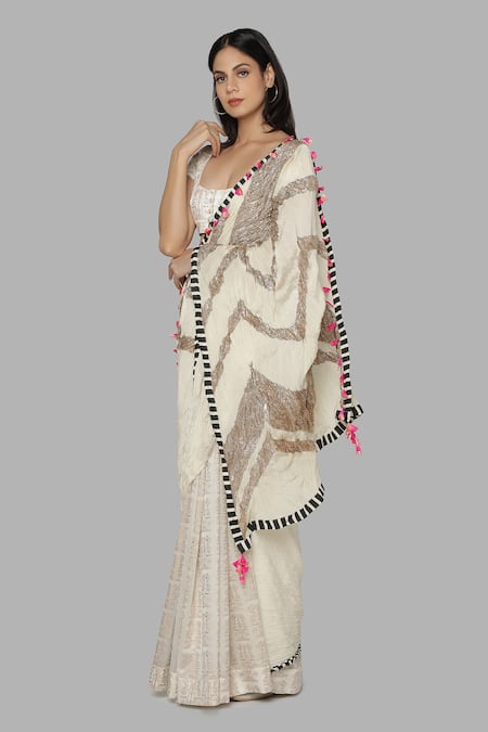 Masaba Chanderi Printed Saree 