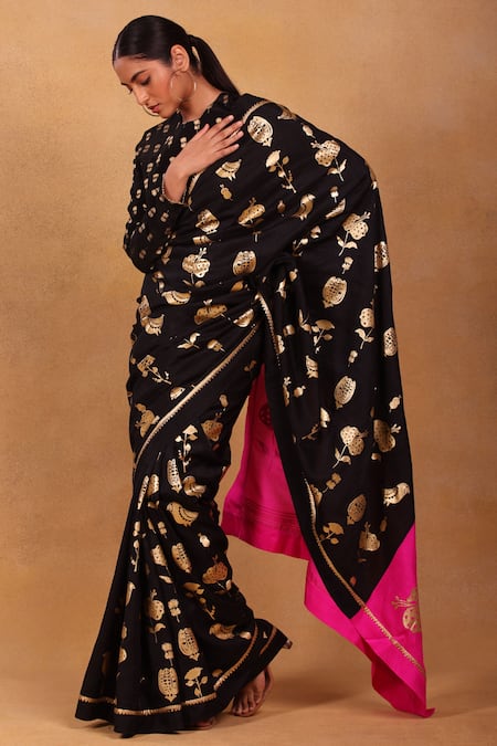 Discover more than 194 all black saree latest