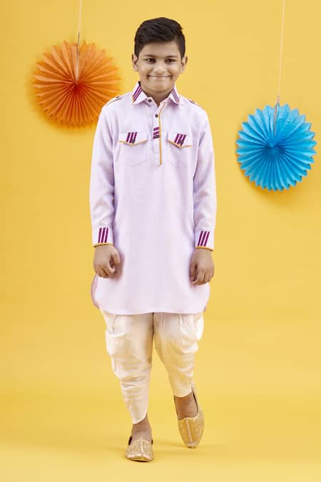 Banana Bee Cotton Kurta & Dhoti Pant Set 