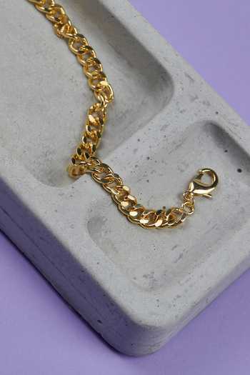 Shop The Slow Studio Gold Plated Interlinked Chain Bracelet at Aza Fashions Shop_The Slow Studio_Gold Plated Interlinked Chain Bracelet _at_Aza_Fashions