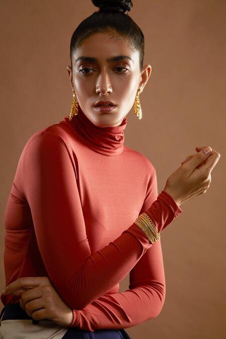The Slow Studio_Gold Plated Handcrafted Chain Bracelet _Online_at_Aza_Fashions
