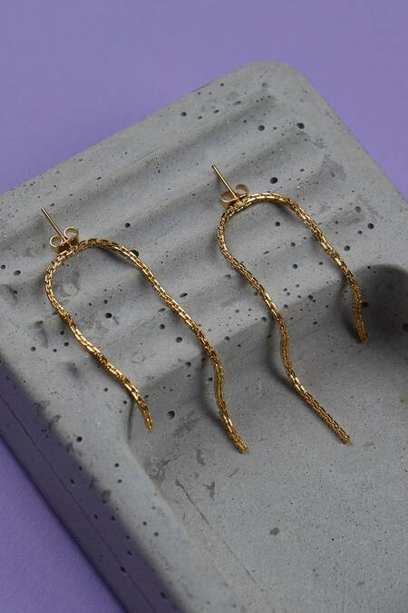The Slow Studio Handcrafted Horseshoe Statement Earrings 