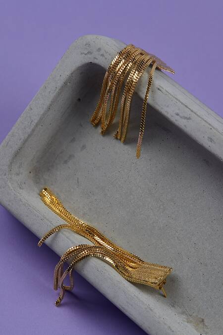 gold chain fringe earrings, extra long tassel earrings