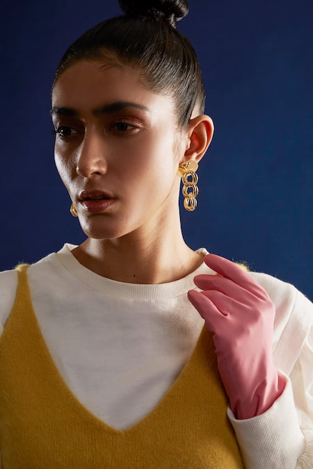 The Slow Studio Handcrafted Chain Link Danglers 