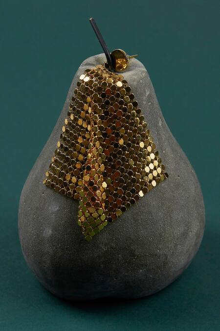 The Slow Studio Handcrafted Mesh Tassel Earrings 