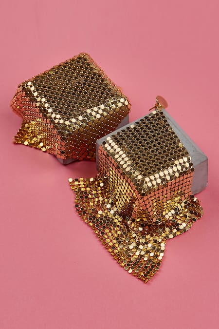 The Slow Studio Handcrafted Mesh Tassel Earrings 