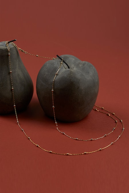 Buy_The Slow Studio_Gold Plated Handcrafted Long Necklace  _Online_at_Aza_Fashions