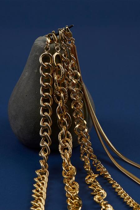 Shop_The Slow Studio_Gold Plated Handcrafted Unisex Viper Necklace  _Online_at_Aza_Fashions