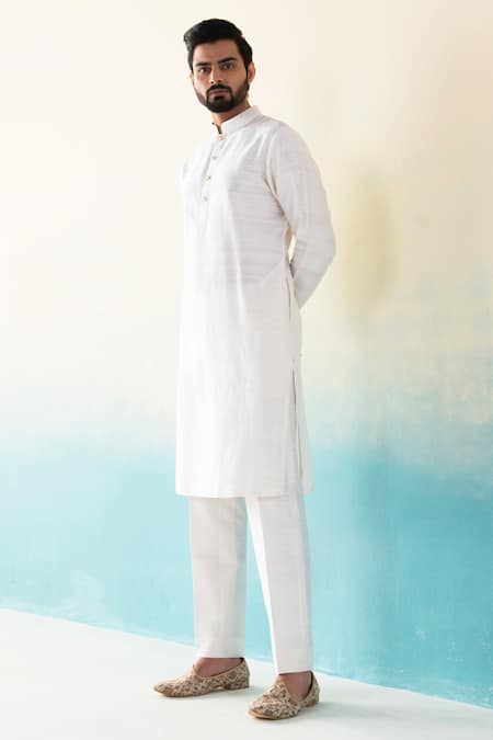 Weaver Story Raw Silk Kurta & Pant Set 