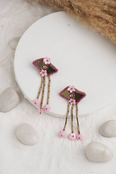 Buy_Torque By Merge_Multi Color Mirrors, Sequins, Stones Embellished Choker Necklace Set _Online_at_Aza_Fashions