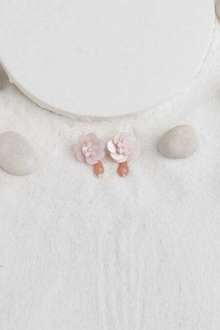 Torque By Merge Pink Beads, Sequins Floral Design Choker Set Online at Aza Fashions Torque By Merge_Pink Beads, Sequins Floral Design Choker Set _Online_at_Aza_Fashions