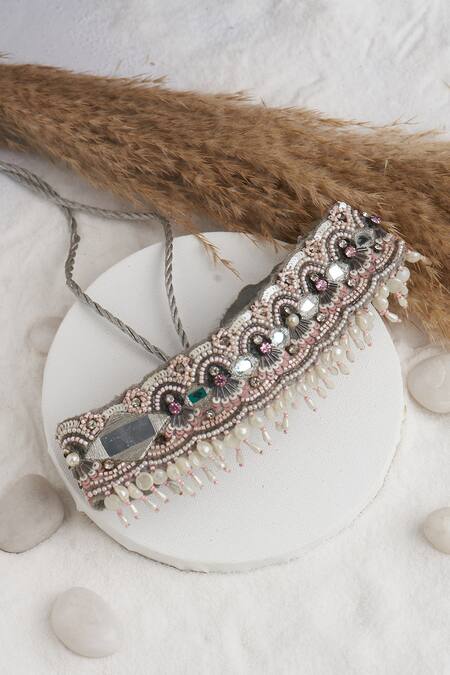 Buy Torque By Merge Multi Color Mirrors, Beads Embellished Choker And Earrings Set Online at Aza Fashions Buy_Torque By Merge_Multi Color Mirrors, Beads Embellished Choker And Earrings Set _Online_at_Aza_Fashions